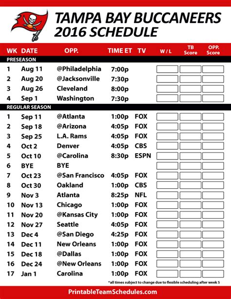 tampa bay buccaneers football schedule|tampa bay remaining schedule.